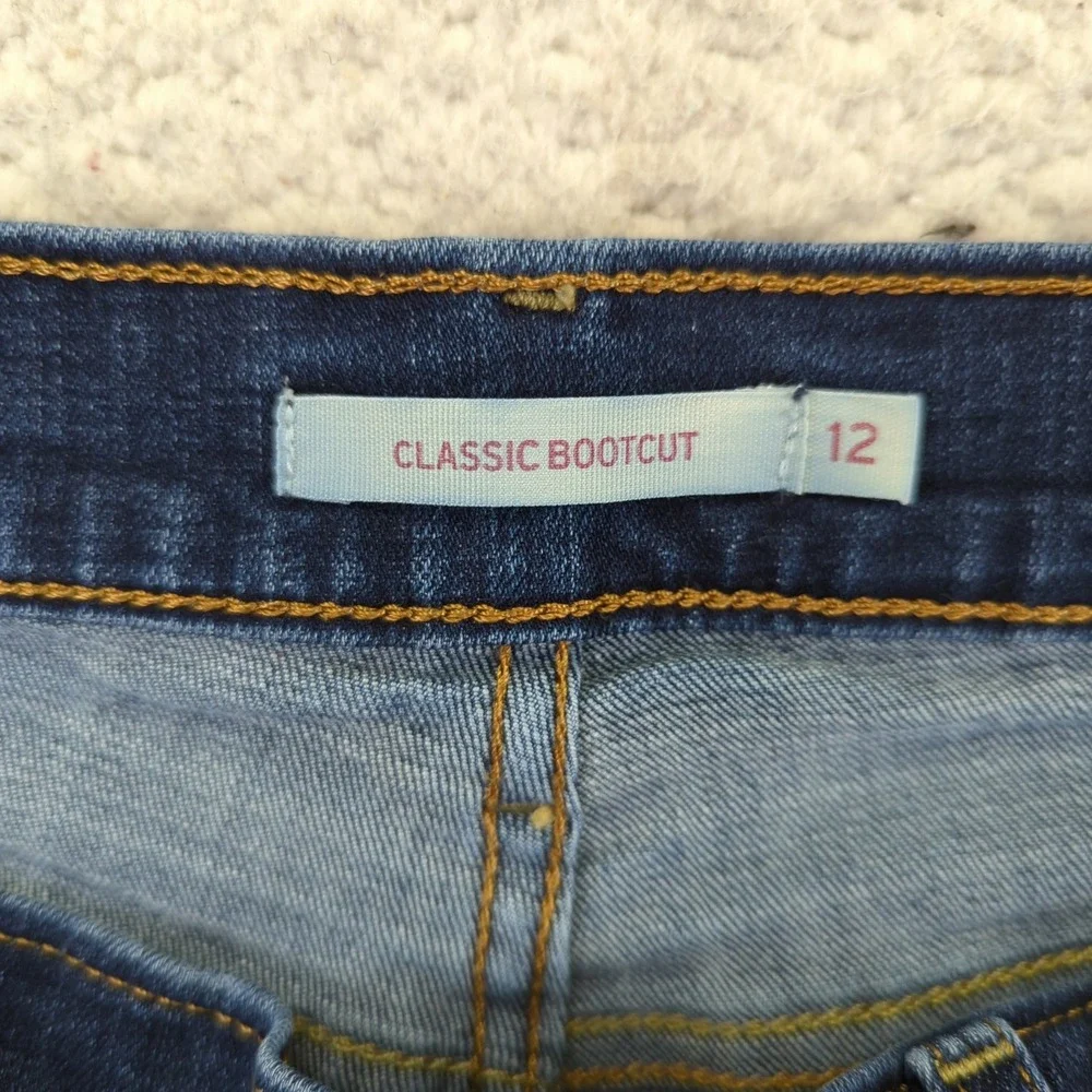 Levi's Classic Bootcut Jeans Women Size 12 Short Medium‎ Wash Denim Stretch